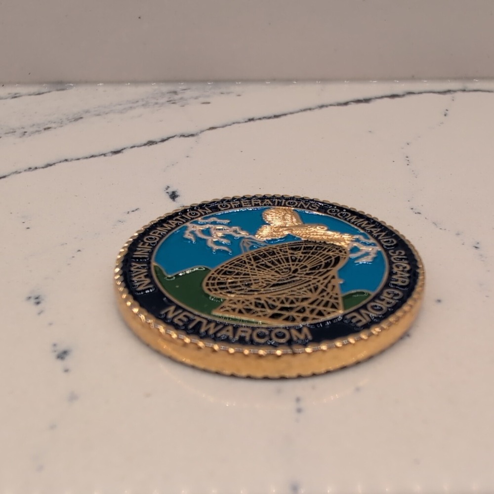 Navy Information Operations Command Sugar Grove Netwarcom Challenge Coin - Picture 5 of 5
